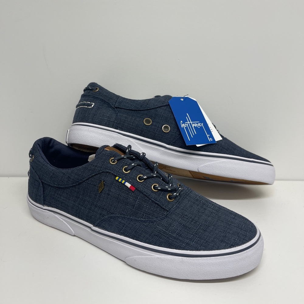 NWT Guy Harvey Men’s Atlantic Linen Oxford Sneaker | Size 9